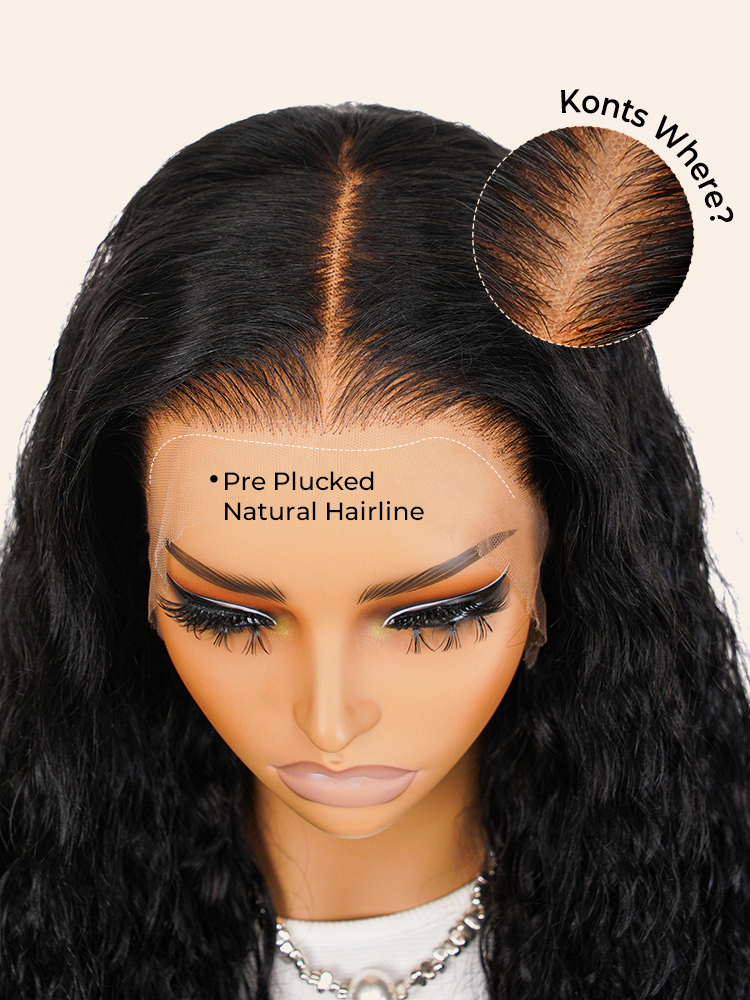 Paige 50Inch Deep Wave13x6 HD Lace front Wig Human Hair Glueless Wigs Pre Bleached Knots and Pre Plucked