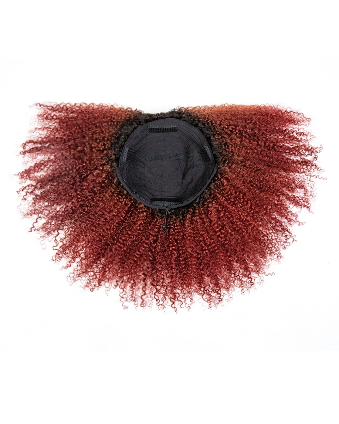 Red Hot Breathable Cap 3 In 1 Half Wig