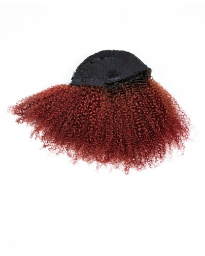 Red Hot Breathable Cap 3 In 1 Half Wig