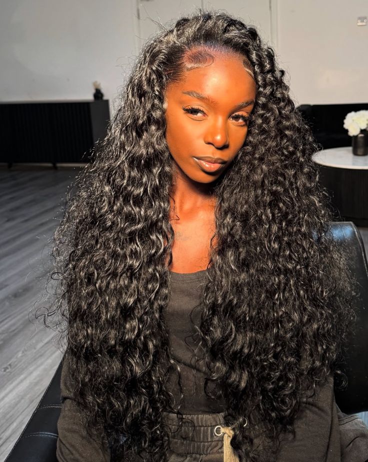 Sage 50Inch Water Wave13x6 HD Lace front Wig Human Hair Glueless Wigs Pre Bleached Knots and Pre Plucked