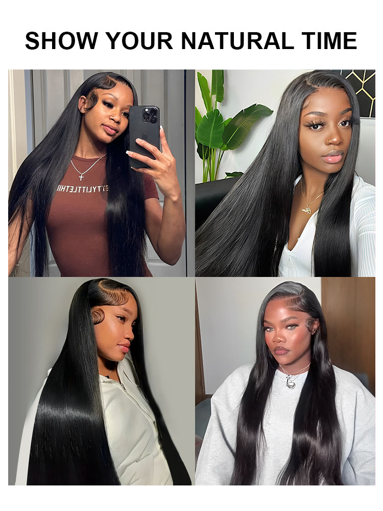 Sophia Bleached Knots Glueless Straight Wig 13x6 Lace Front Human Hair Wigs With Drawstring Pre Plucked
