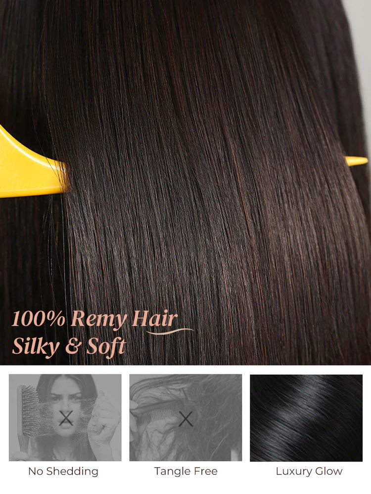 Sophia Bleached Knots Glueless Straight Wig 13x6 Lace Front Human Hair Wigs With Drawstring Pre Plucked