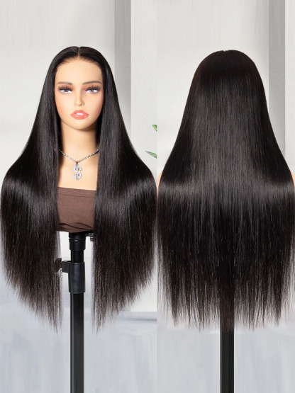 Sophia Bleached Knots Glueless Straight Wig 13x6 Lace Front Human Hair Wigs With Drawstring Pre Plucked