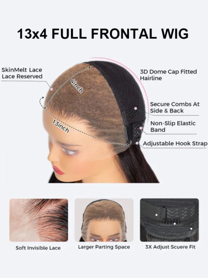 Sophia Bleached Knots Glueless Straight Wig 13x6 Lace Front Human Hair Wigs With Drawstring Pre Plucked