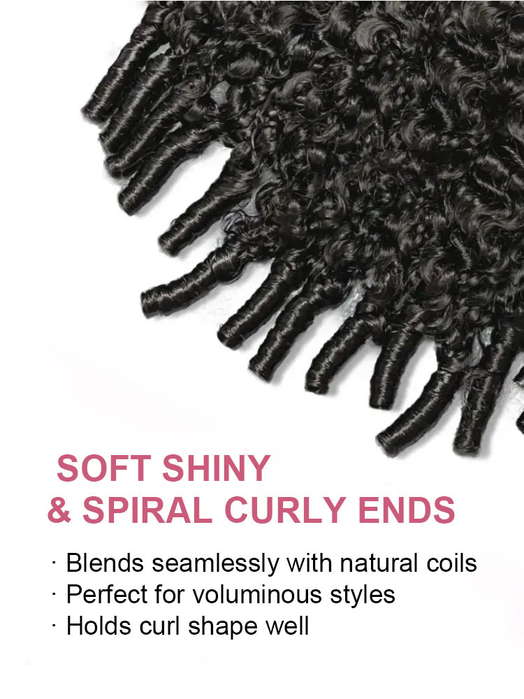 Zara Burmese Curly Half Wig With Drawstring Seamless 250% Density Glueless Flip-Over Half Wig Human Hair for Beginners