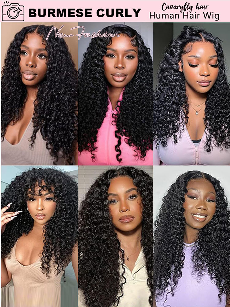 Zara Burmese Curly Half Wig With Drawstring Seamless 250% Density Glueless Flip-Over Half Wig Human Hair for Beginners