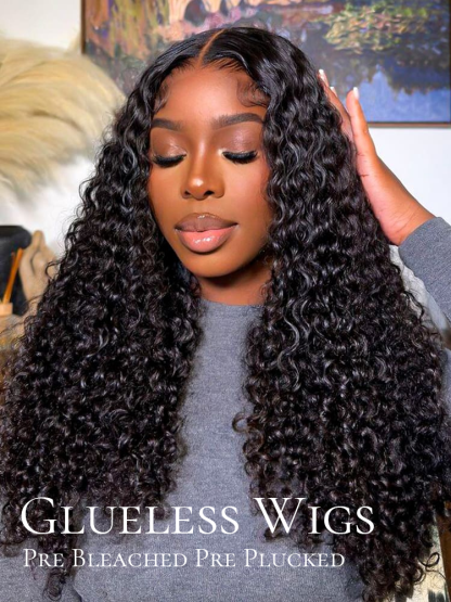 Zendaya Bleached Knots Glueless Curly Wig 13x6 Lace Front Human Hair Wigs With Drawstring Pre Plucked