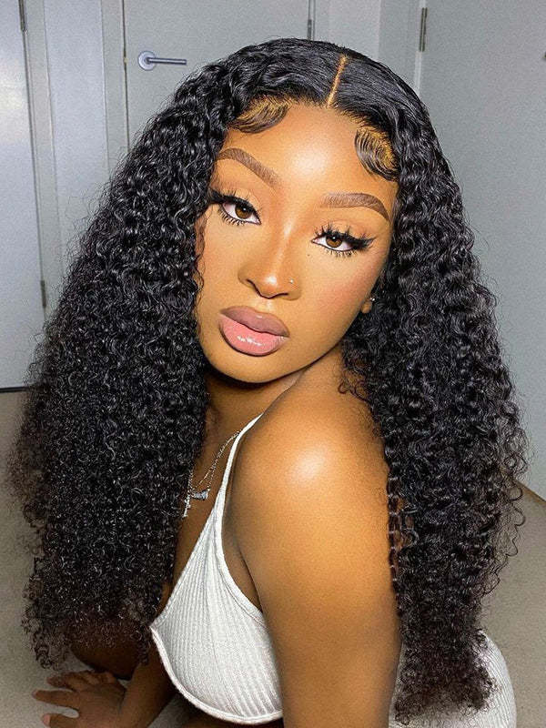 Zendaya Bleached Knots Glueless Curly Wig 13x6 Lace Front Human Hair Wigs With Drawstring Pre Plucked