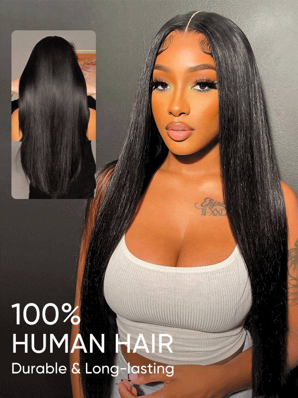Sophia Bleached Knots Glueless Straight Wig 13x6 Lace Front Human Hair Wigs With Drawstring Pre Plucked
