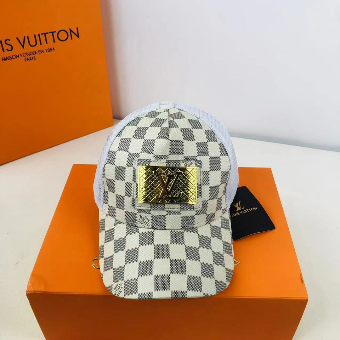 Metal LOGO Color Block Print Baseball Mesh Cap