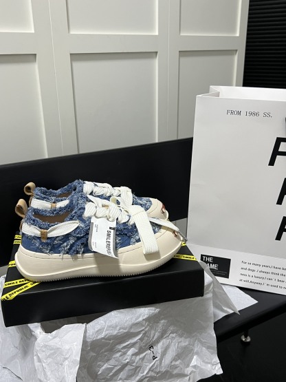 Denim Blue Low Canvas Sneaker Spring Fashion 2024 Canvas Shoes