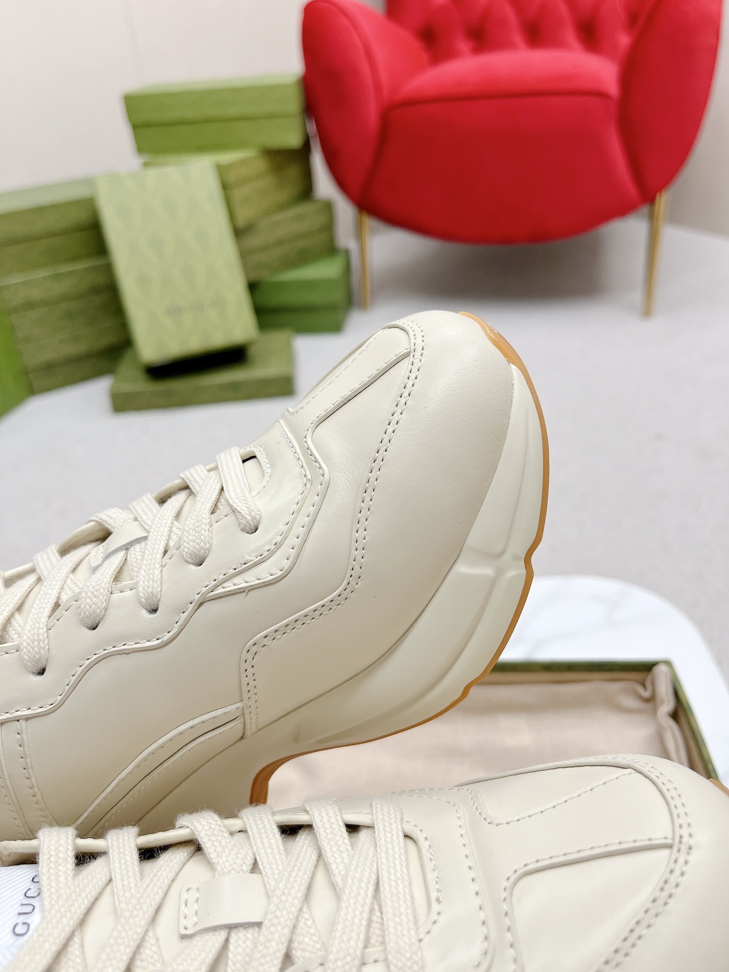 Calfskin Mickey Mouse Womens Rhyton Sneakers