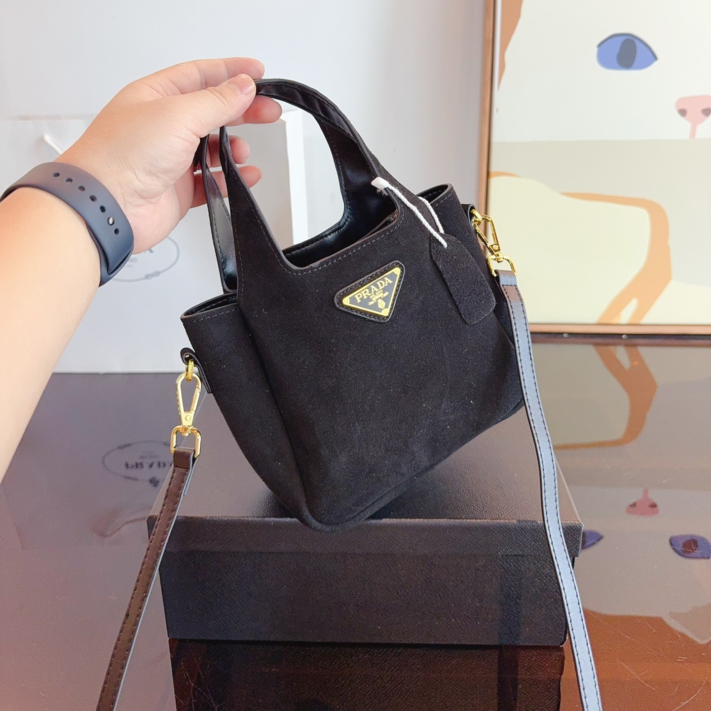 Leather mini bag