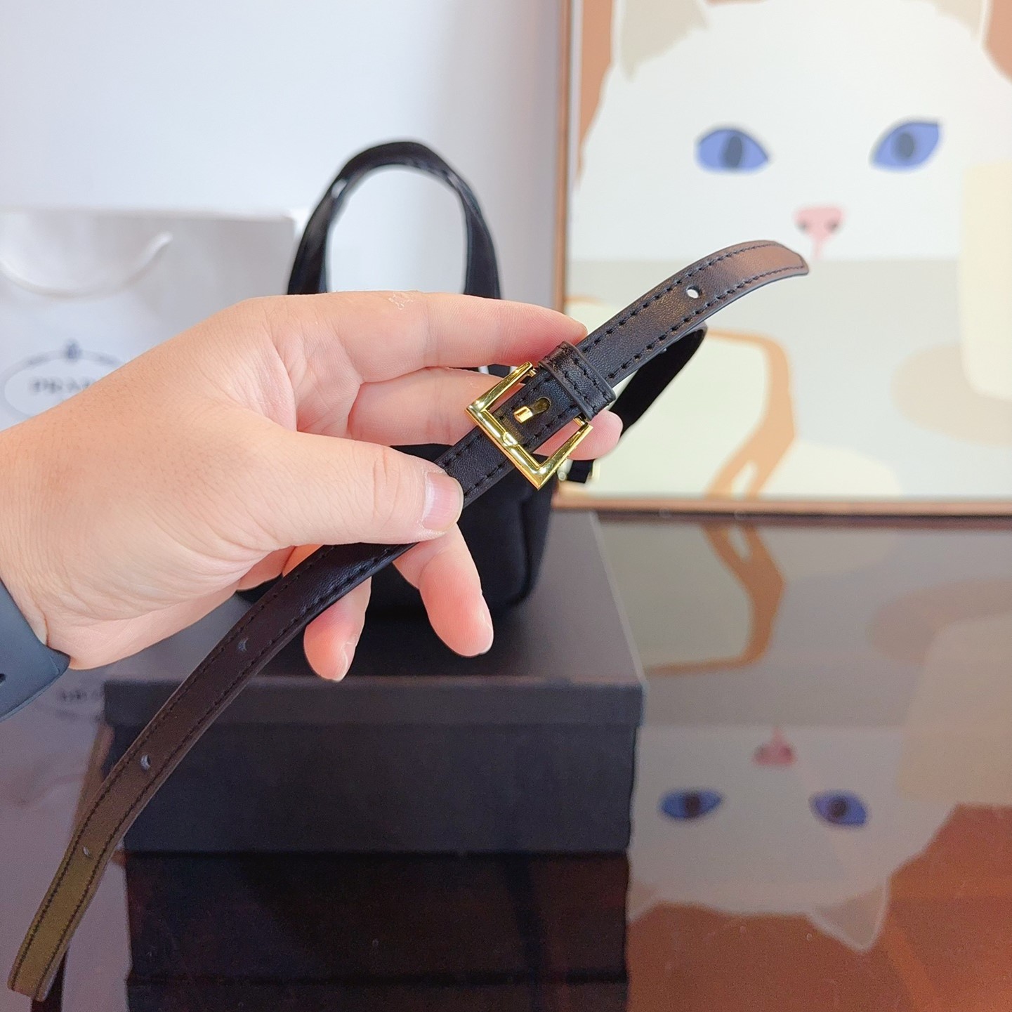 Leather mini bag