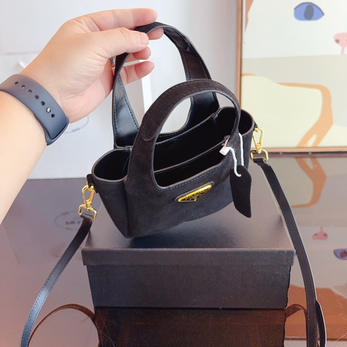 Leather mini bag
