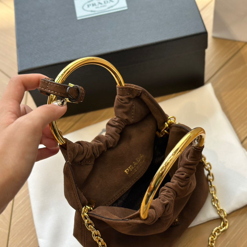 Suede mini-bag