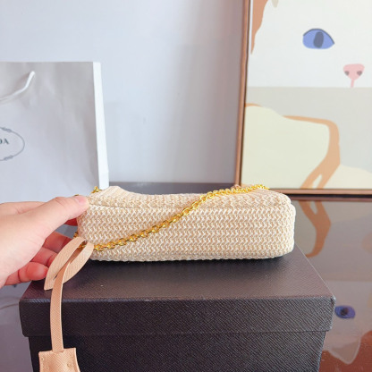Yarn Raffia Effect Crochet Mini Re-Edition Shoulder Bag