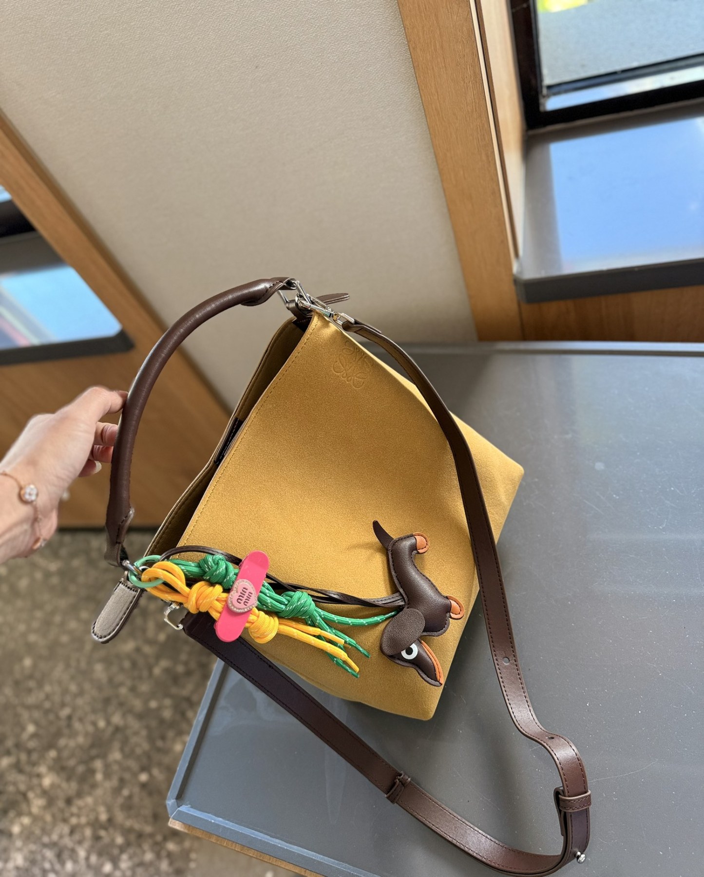 Suede Shoulder Bag