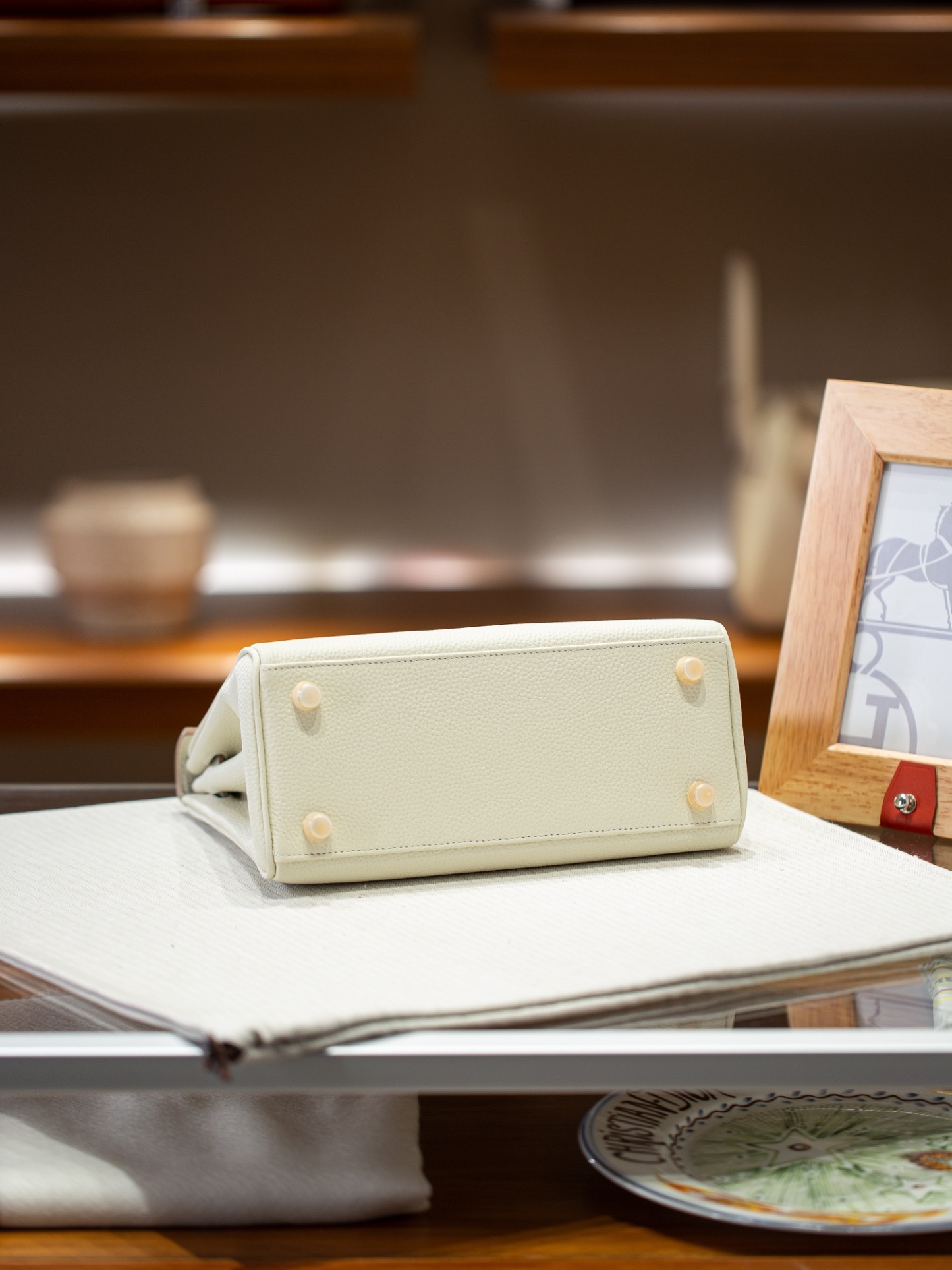KELLY 25 FIRST LAYER TOGO COWHIDE WHITE