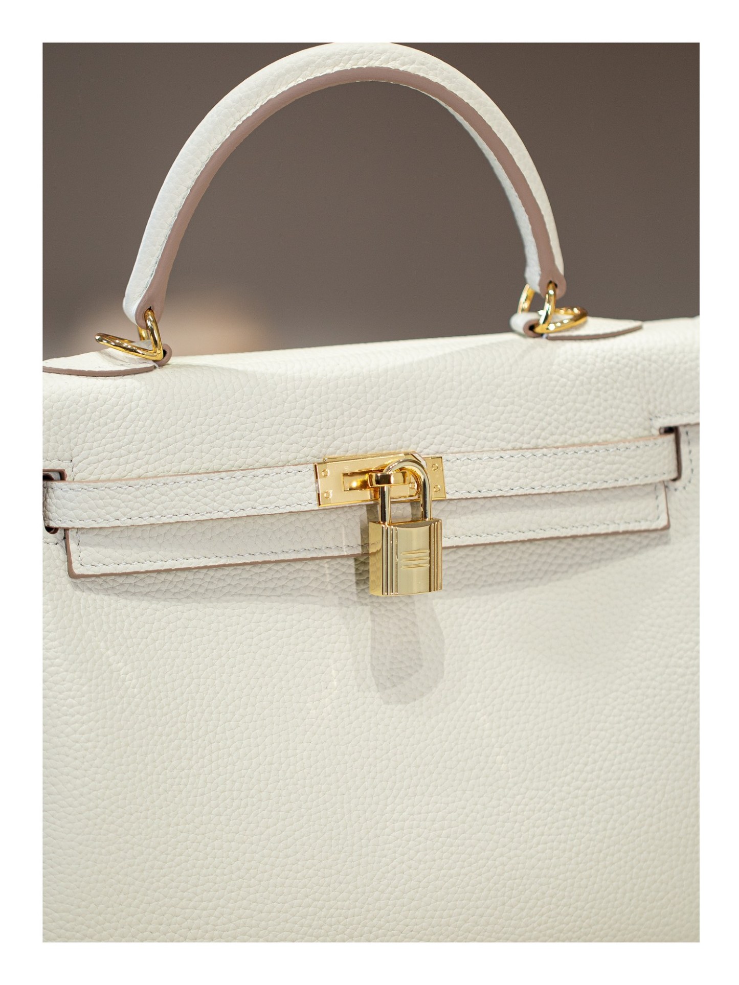 KELLY 25 FIRST LAYER TOGO COWHIDE WHITE