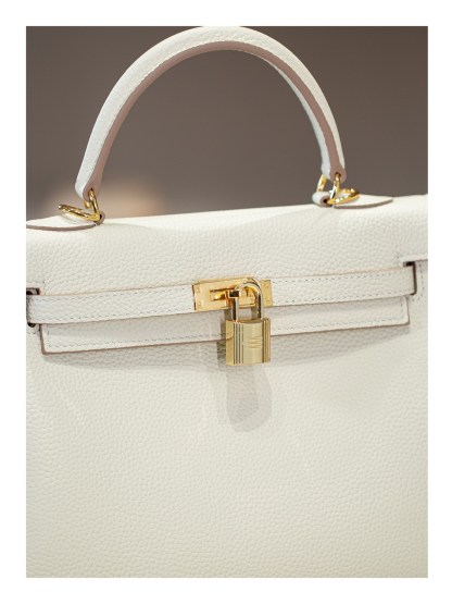 KELLY 25 FIRST LAYER TOGO COWHIDE WHITE