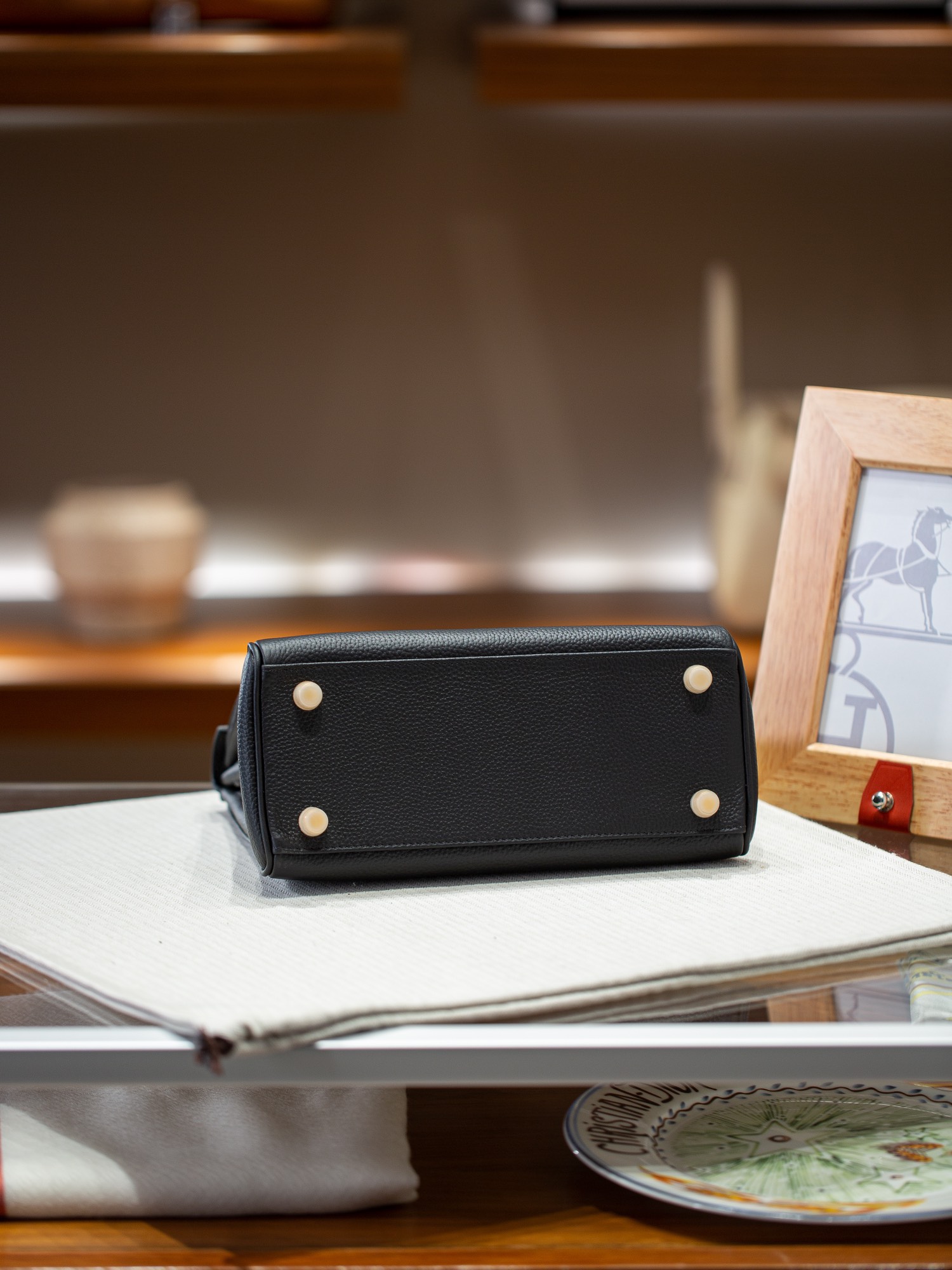 KELLY 25 FIRST LAYER TOGO COWHIDE BLACK