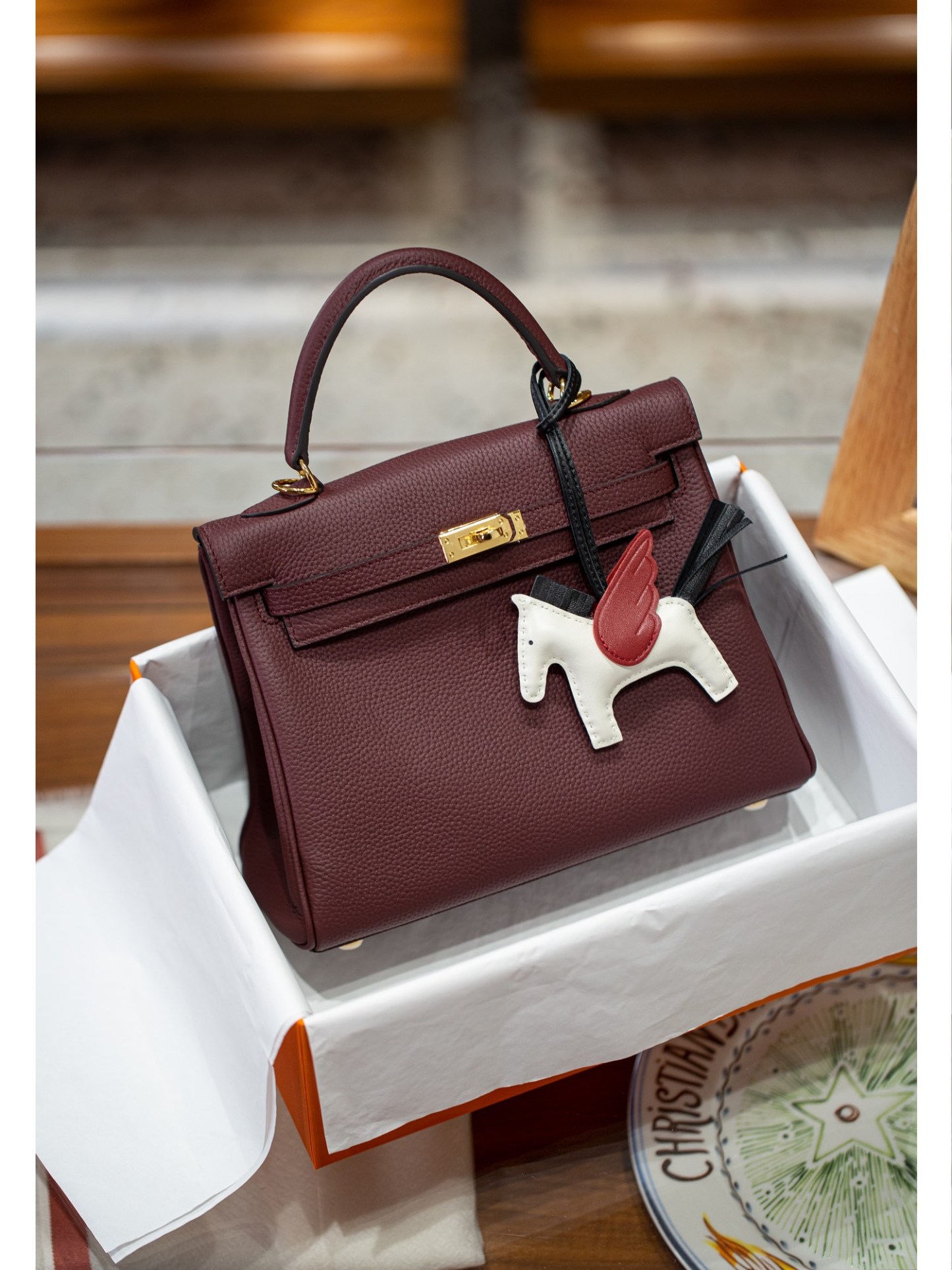 KELLY 25 FIRST LAYER TOGO COWHIDE HAVANA