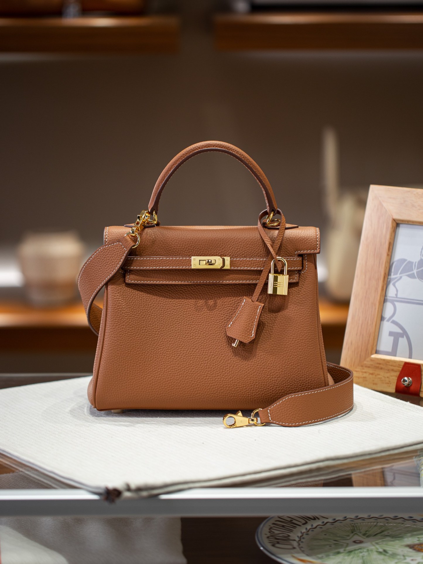 KELLY 25 FIRST LAYER TOGO COWHIDE BROWN