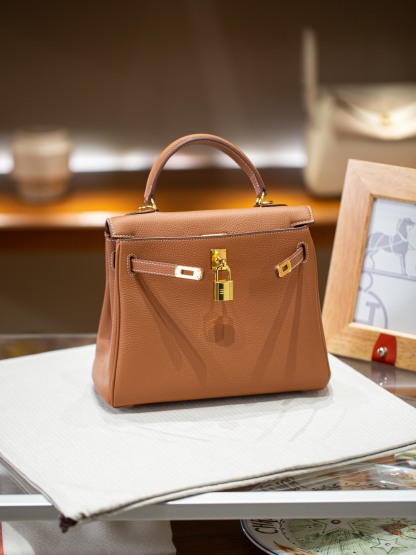 KELLY 25 FIRST LAYER TOGO COWHIDE BROWN