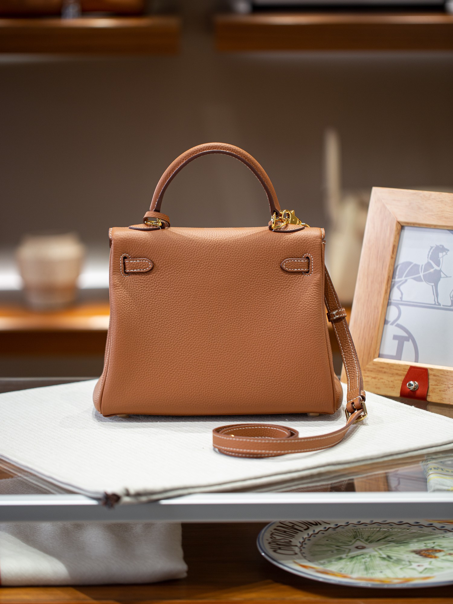 KELLY 25 FIRST LAYER TOGO COWHIDE BROWN
