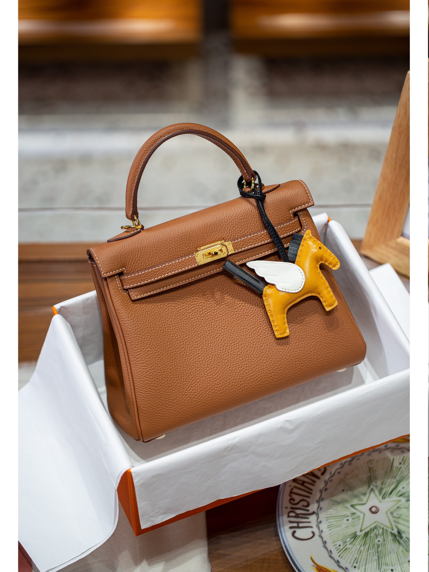 KELLY 25 FIRST LAYER TOGO COWHIDE BROWN