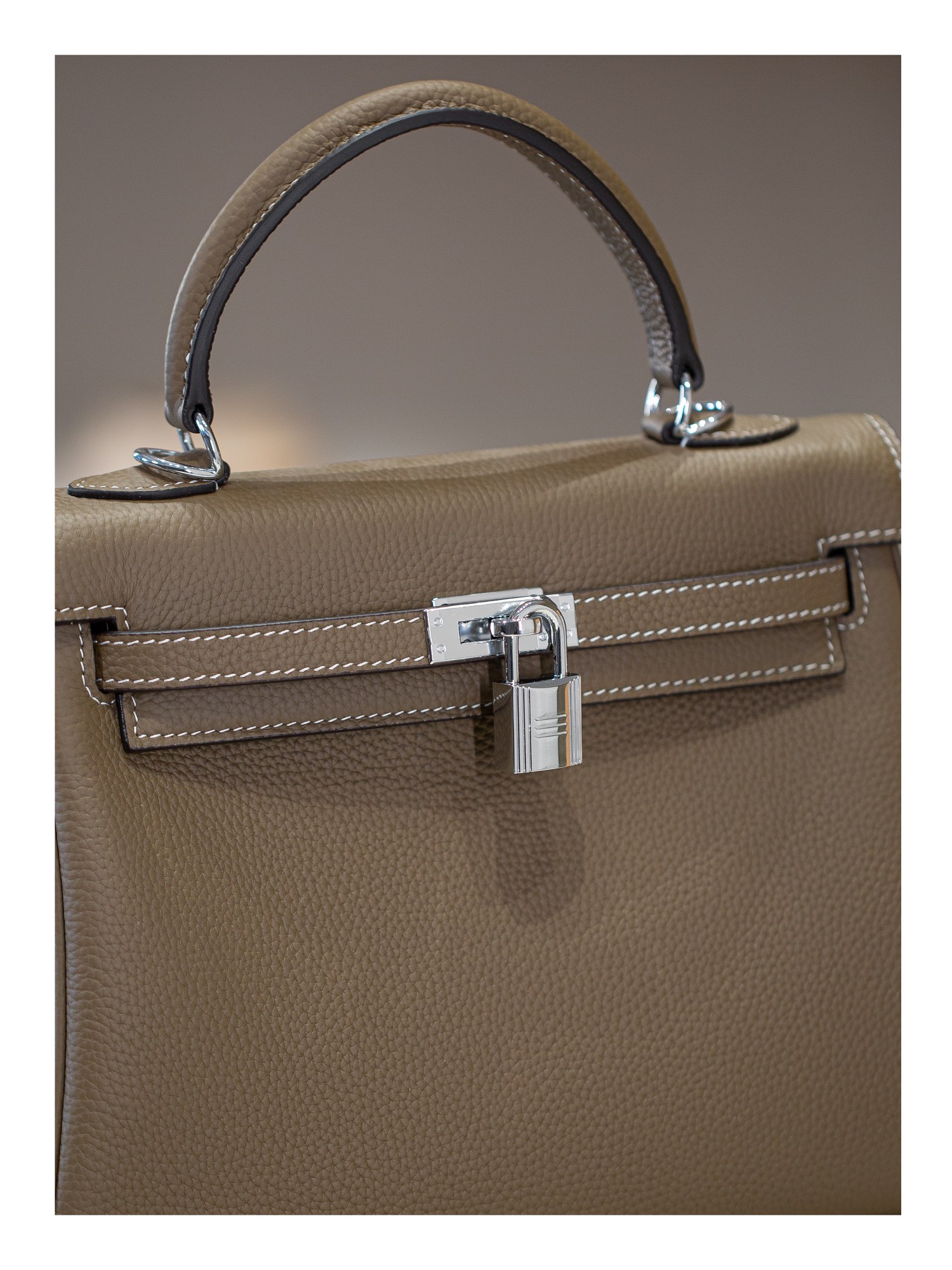 KELLY 25 FIRST LAYER TOGO COWHIDE GREY