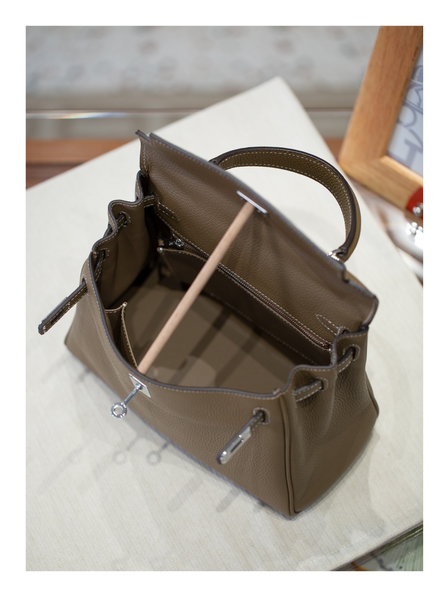 KELLY 25 FIRST LAYER TOGO COWHIDE GREY