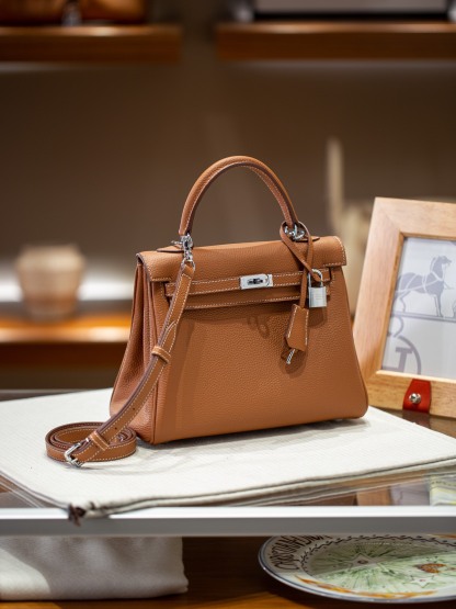 KELLY 25 FIRST LAYER TOGO COWHIDE BROWN
