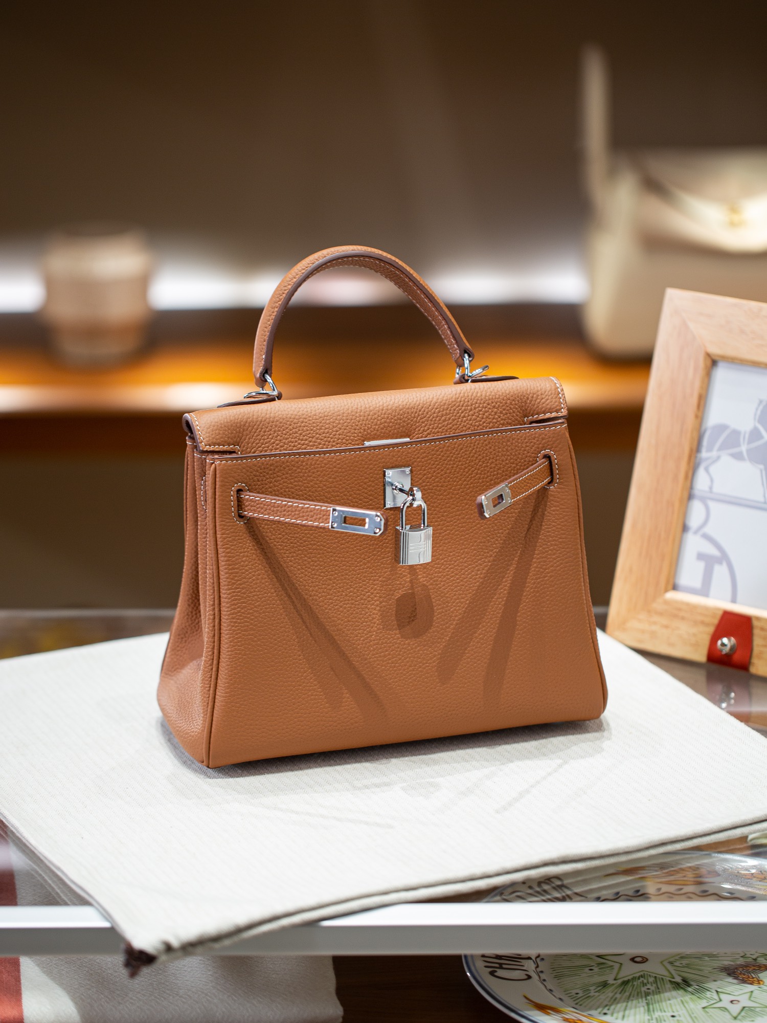 KELLY 25 FIRST LAYER TOGO COWHIDE BROWN