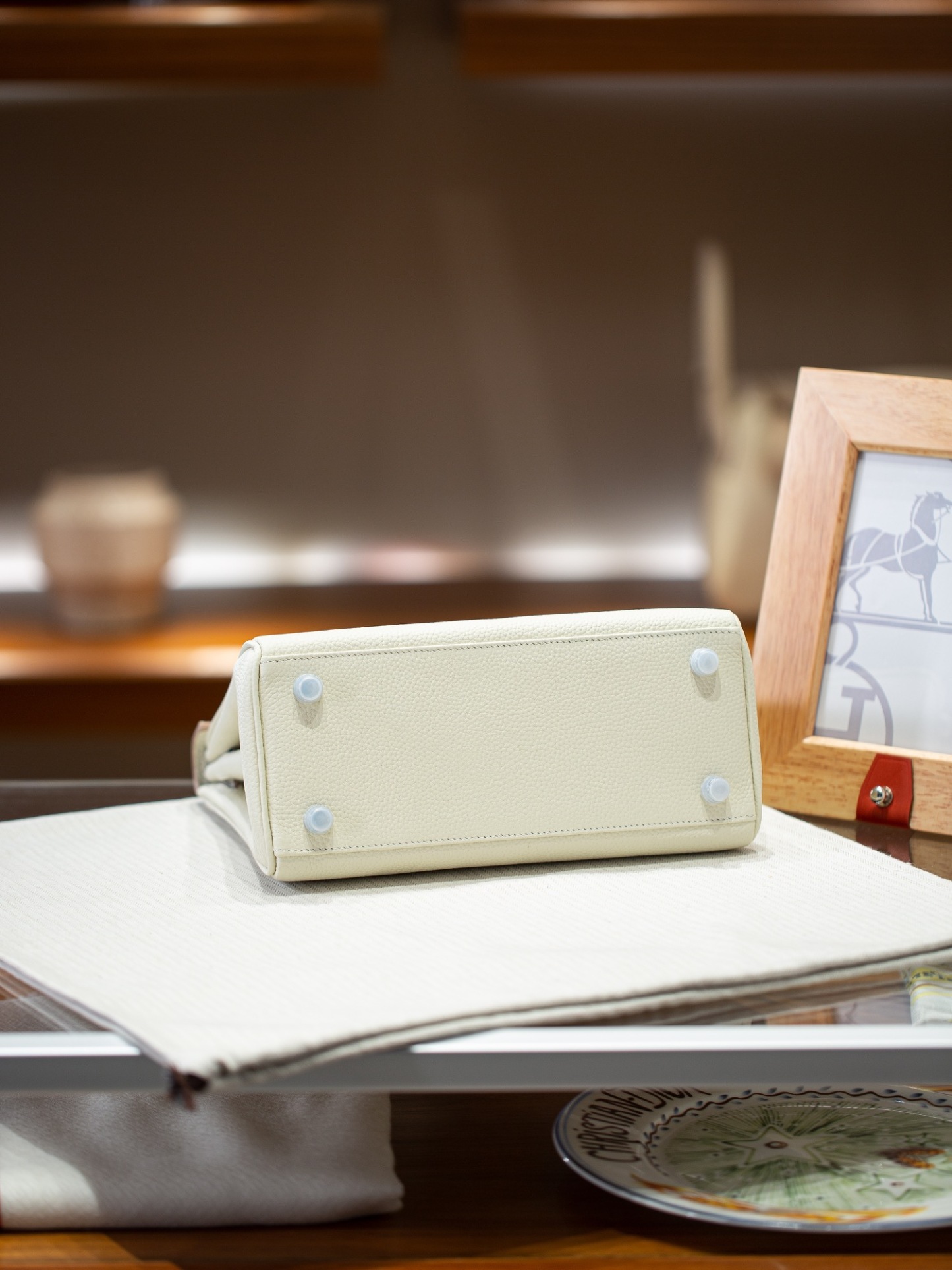 KELLY 25 FIRST LAYER TOGO COWHIDE WHITE
