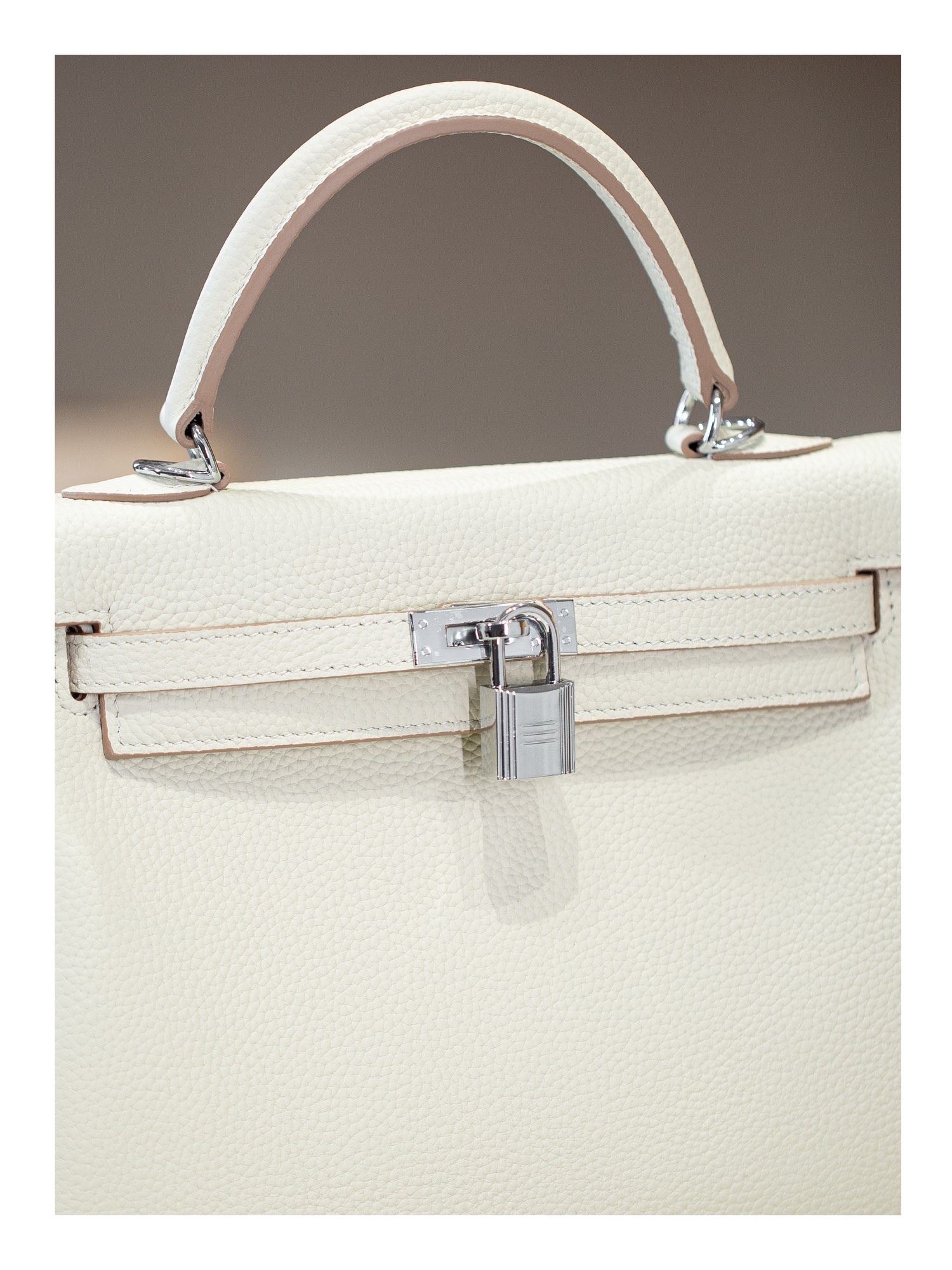 KELLY 25 FIRST LAYER TOGO COWHIDE WHITE