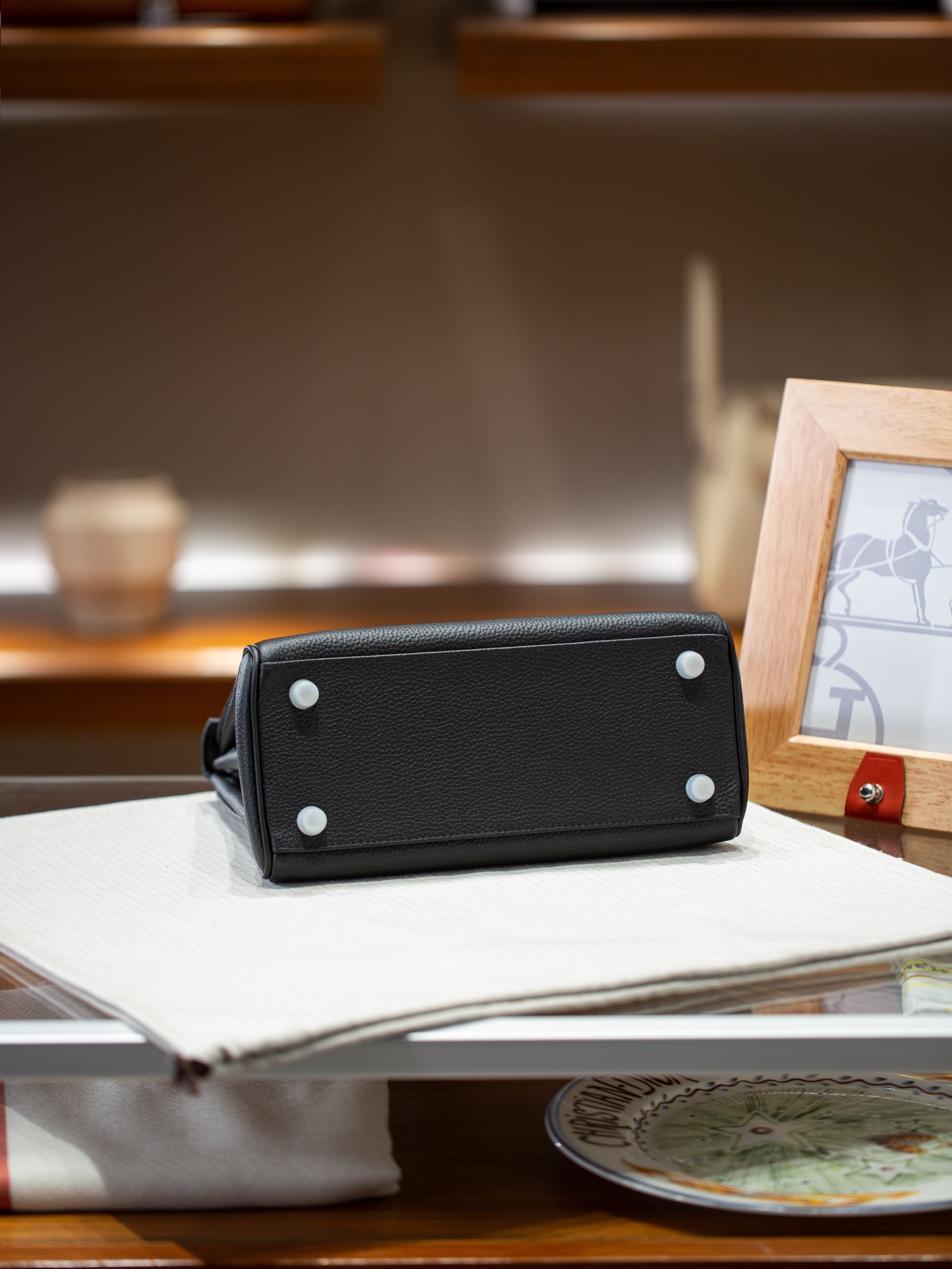 KELLY 25 FIRST LAYER TOGO COWHIDE BLACK