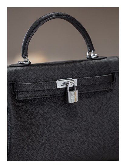 KELLY 25 FIRST LAYER TOGO COWHIDE BLACK