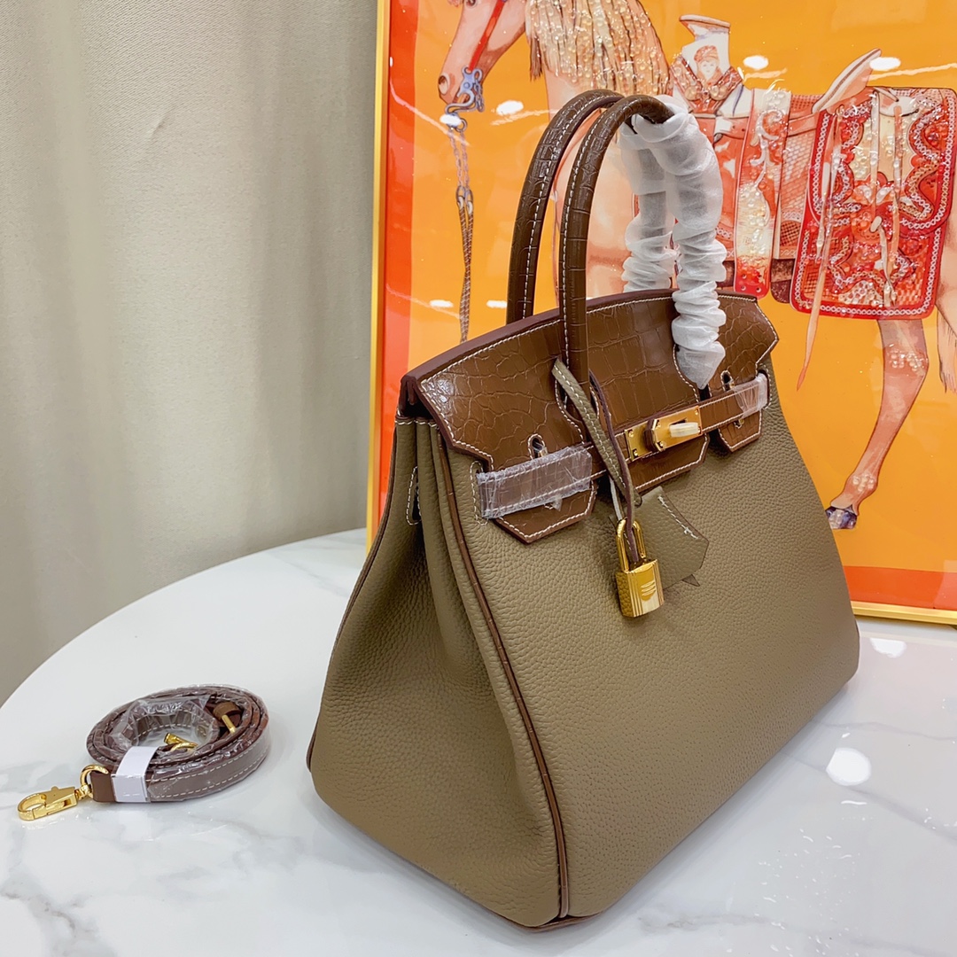 Herthtmes Togo Matte Alligator Birkin Touch 25/30