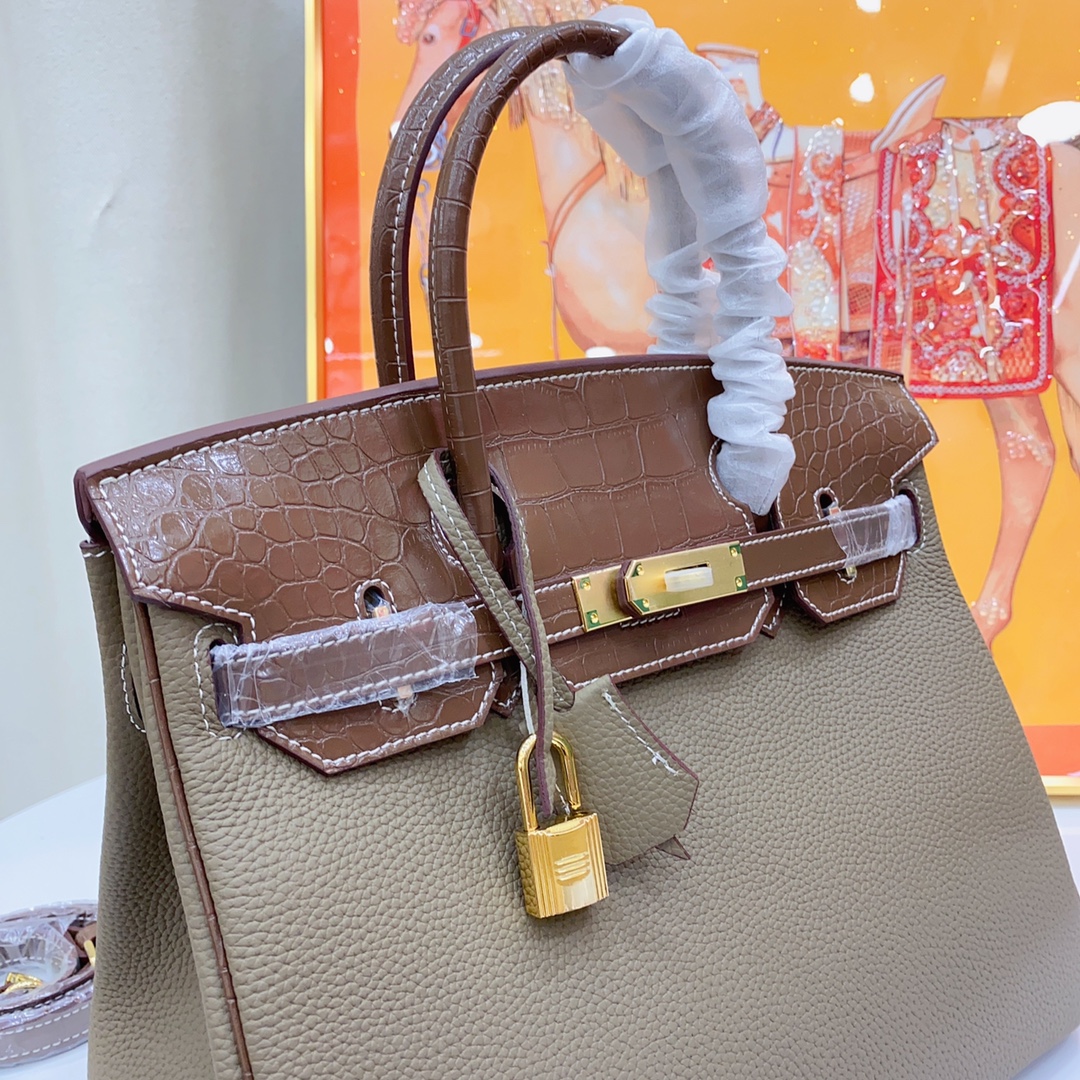 Herthtmes Togo Matte Alligator Birkin Touch 25/30