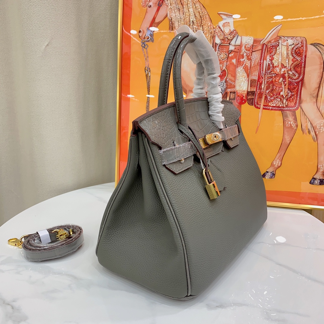 Herthtmes Togo Matte Alligator Birkin Touch 25/30