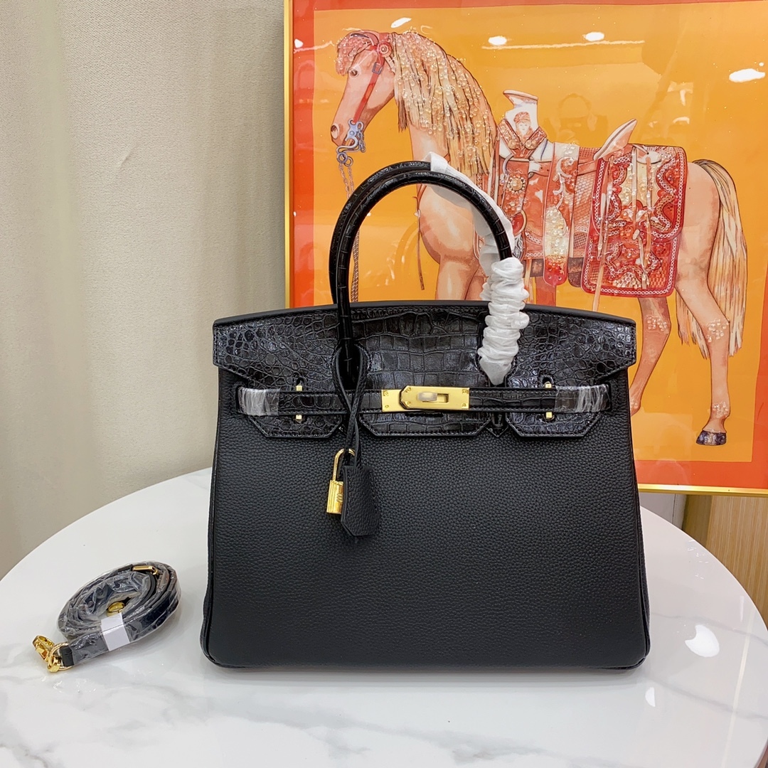 Herthtmes Togo Matte Alligator Birkin Touch 25/30