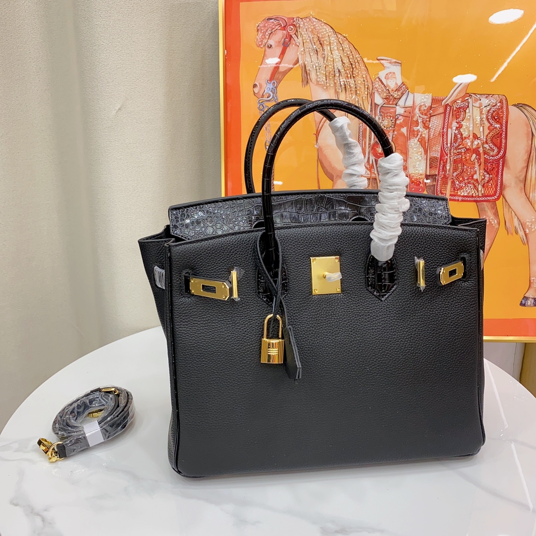Herthtmes Togo Matte Alligator Birkin Touch 25/30