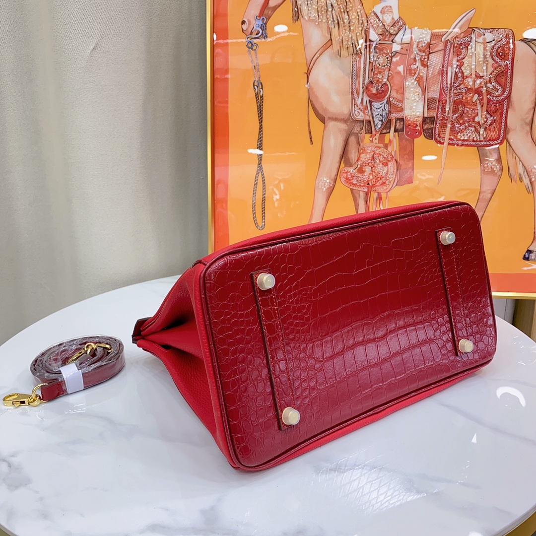 Herthtmes Togo Matte Alligator Birkin Touch 25/30