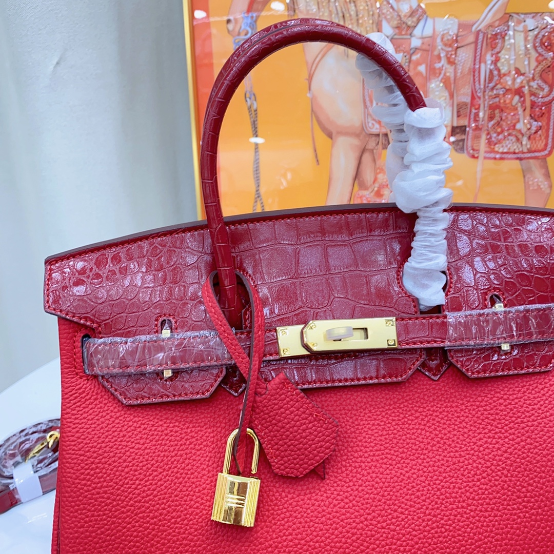 Herthtmes Togo Matte Alligator Birkin Touch 25/30