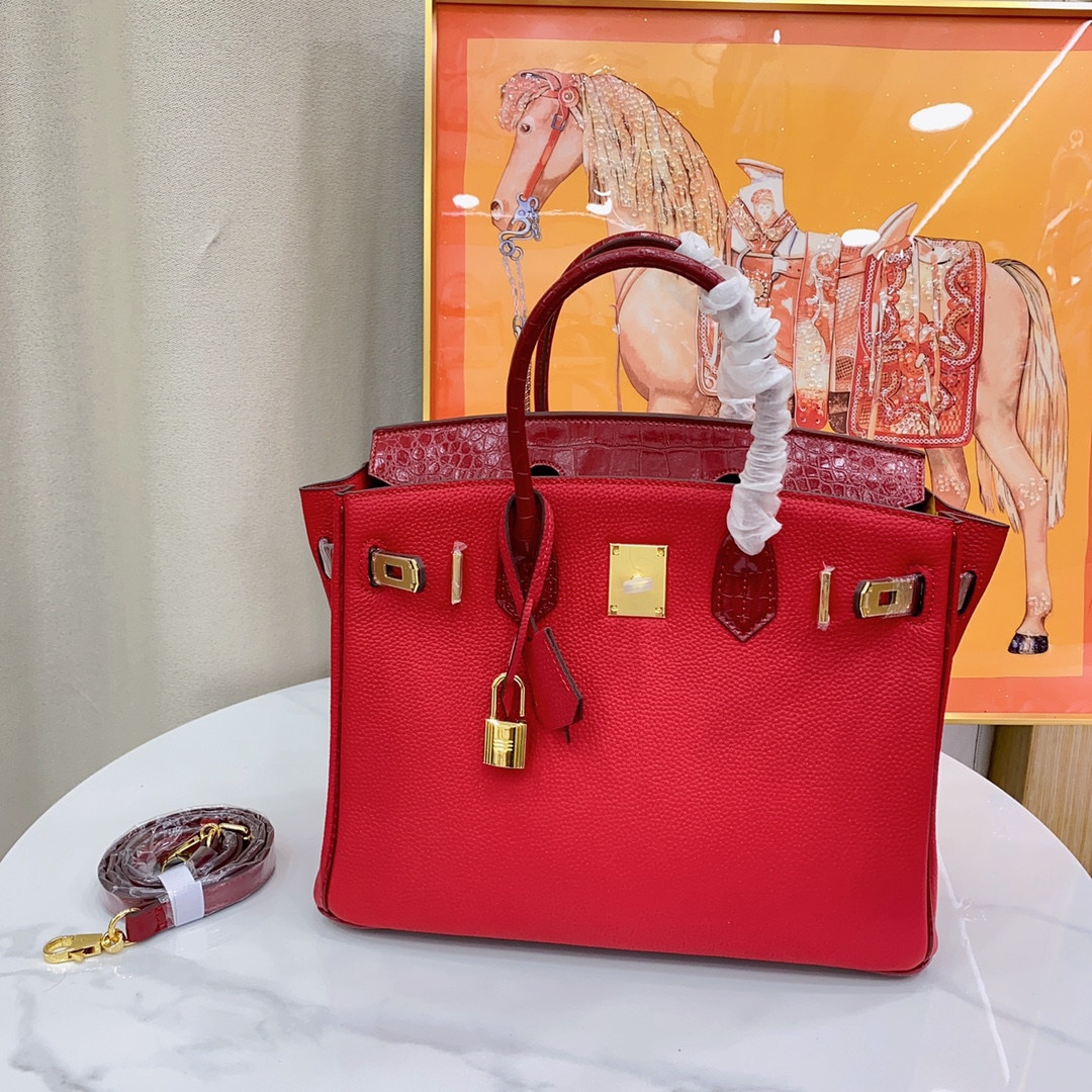 Herthtmes Togo Matte Alligator Birkin Touch 25/30