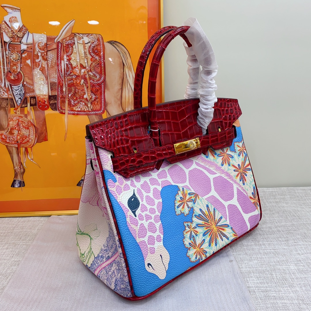 Exclusive Custom Hand-Painted Birkin 30 Bag