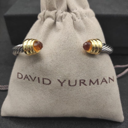 Classic Cable Bracelet Sterling Silver with Champagne crystal and Diamonds, 5mm