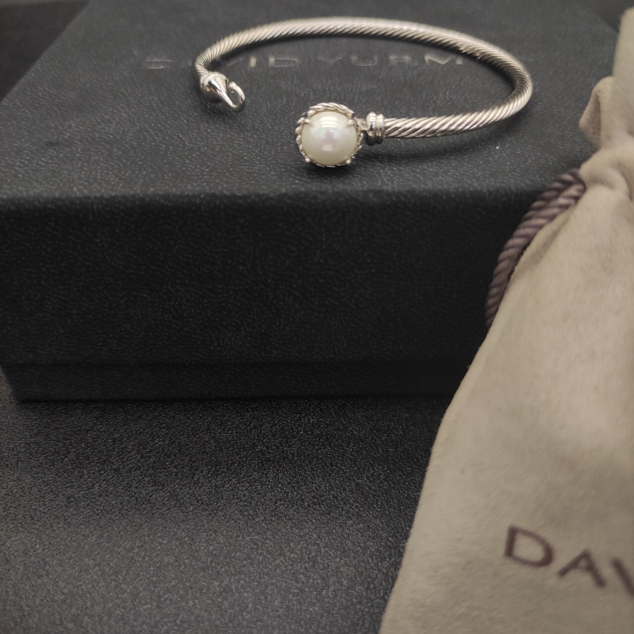 Petite Chatelaine® Bracelet Sterling Silver with Pearl, 3mm